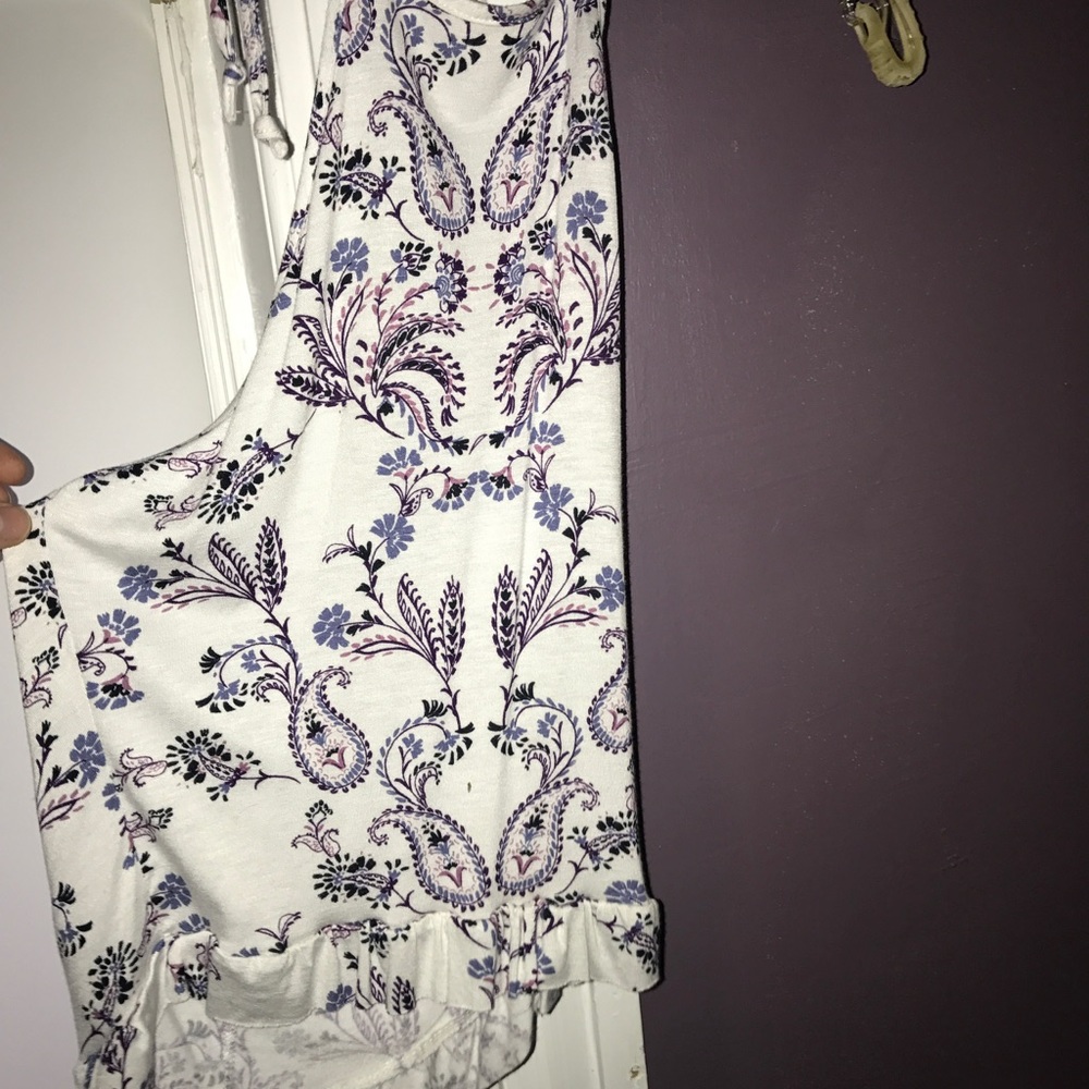 Paisley backless halter top